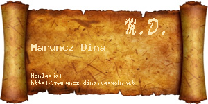 Maruncz Dina névjegykártya